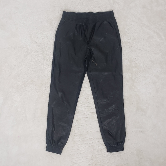 89th & Madison Faux Black Joggers - Picture 2 of 9